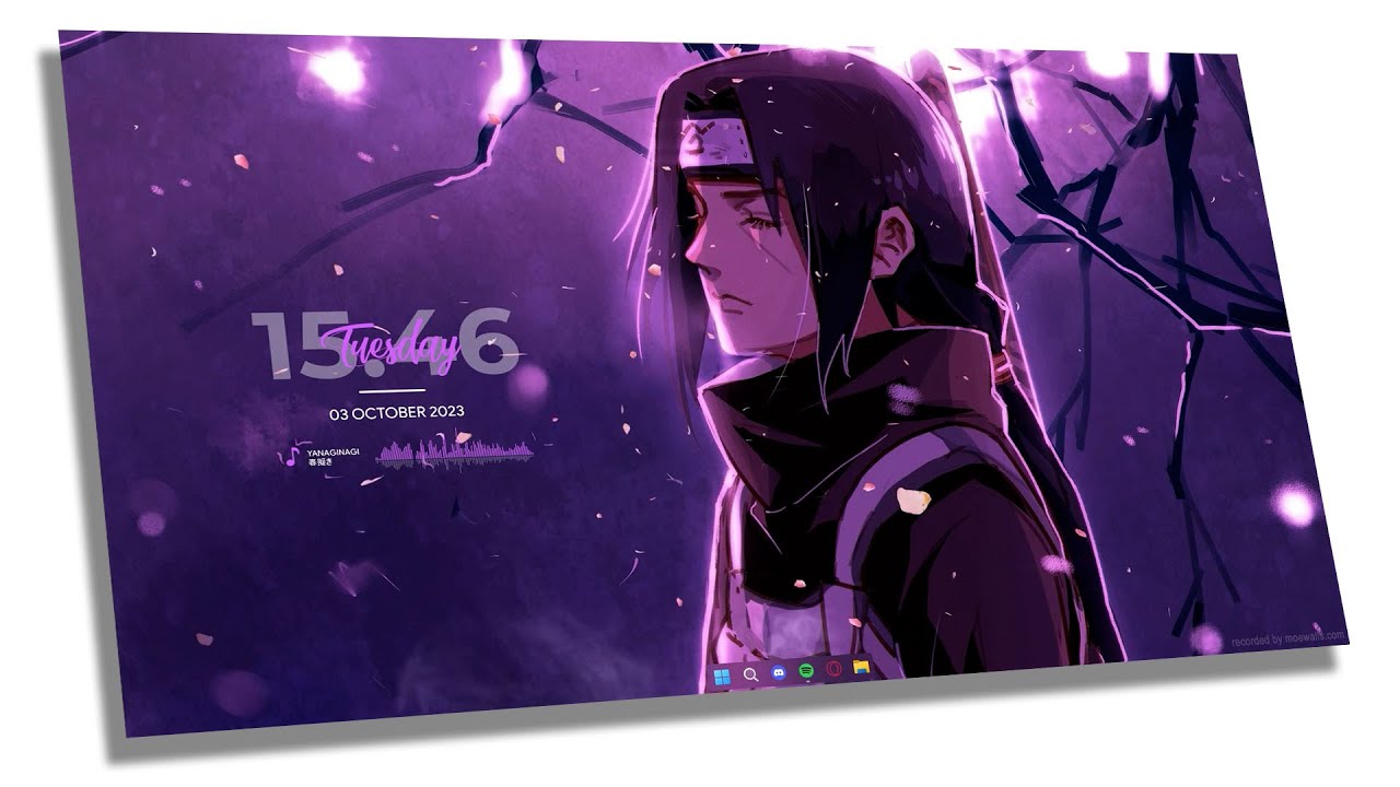 This is the best Itachi Uchiha desktop customization #rainmeter #desktopcustomization