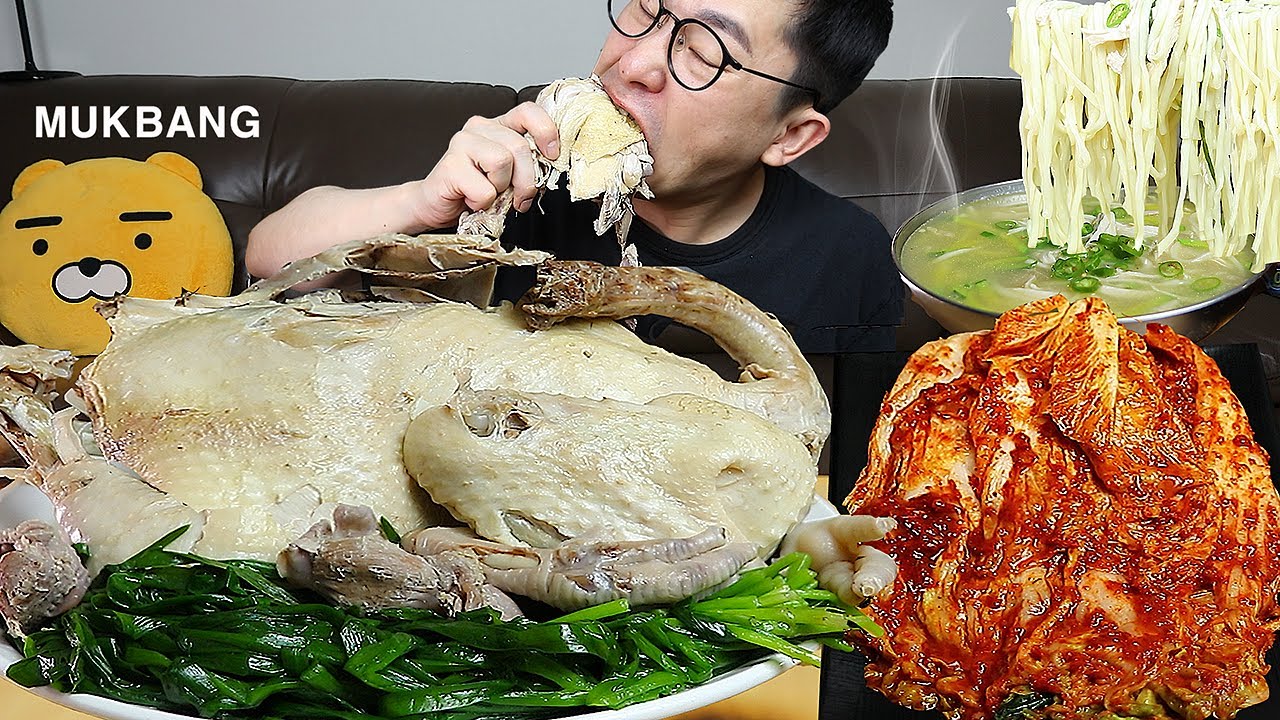 ASMR MUKBANGㅣWhole Chicken Soup & KimchiㅣEATING SHOW