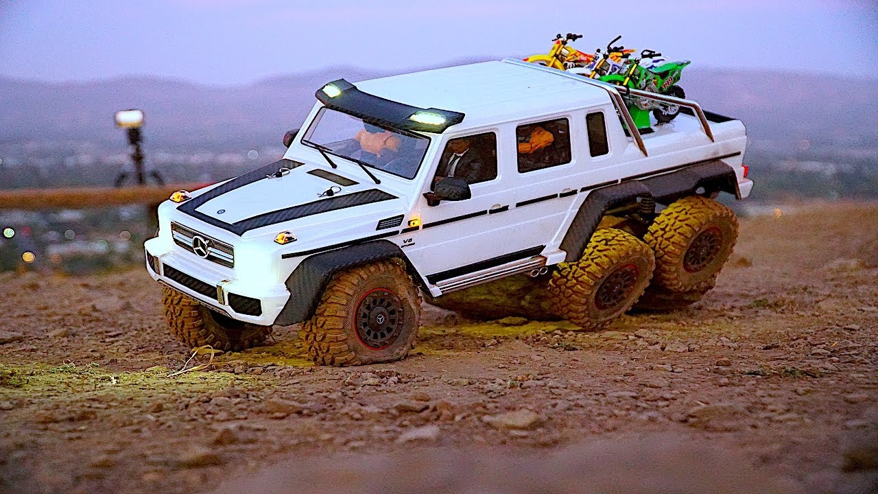 Traxxas TRX6  CRAWLS all the way to the top of the mountain!