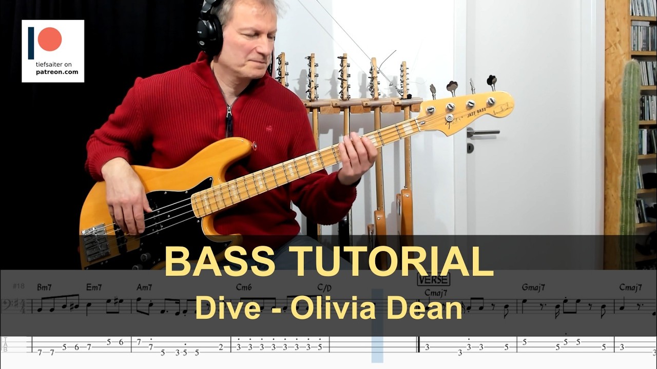 Dive - Olivia Dean | Bass Tutorial (Sheet + TABs)