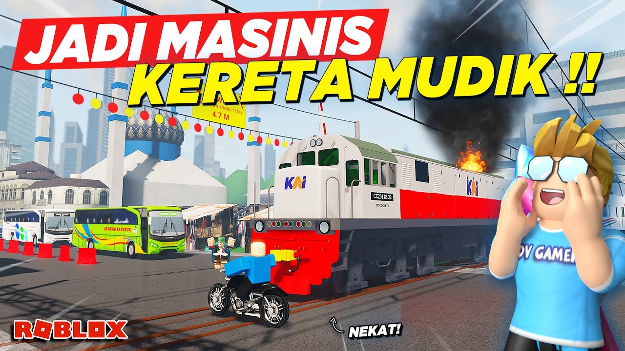 JADI MASINIS KERETA API MUDIK LEBARAN MALAH KOBONG !! ROLEPLAY GAME KAI DKID UPDATE - Roblox