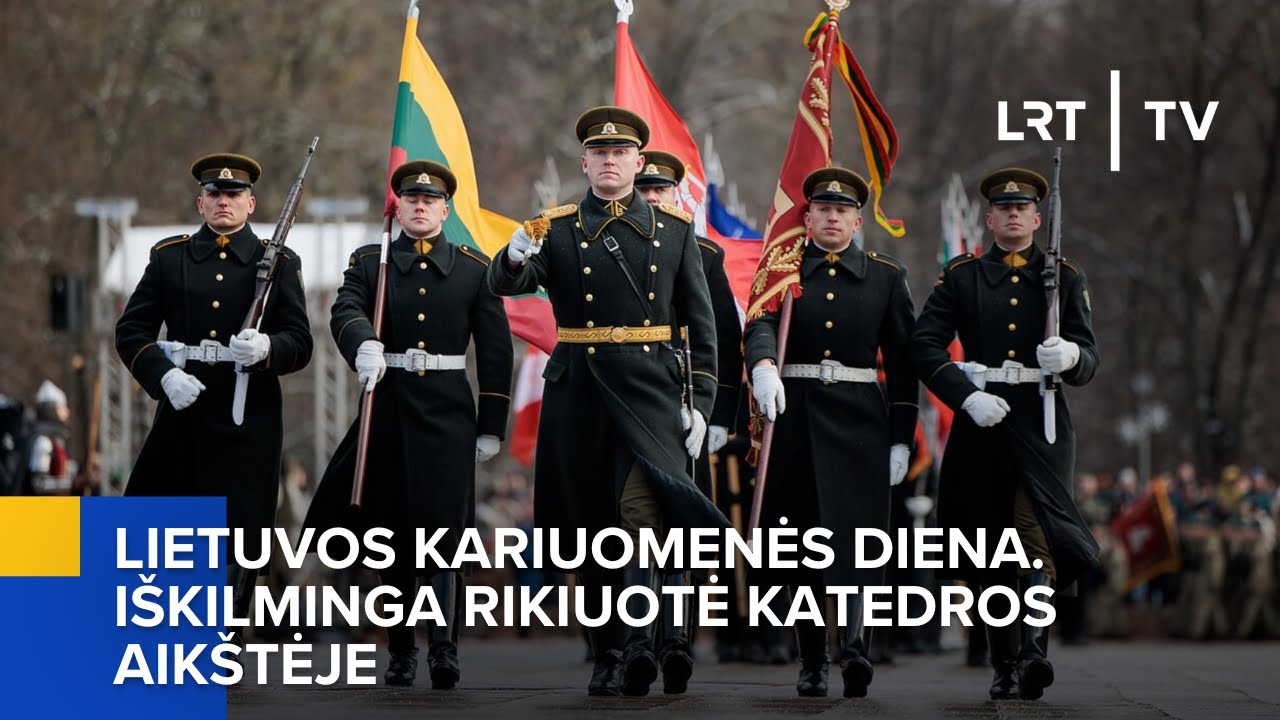 Lietuvos kariuomenės diena. Iškilminga rikiuotė Katedros aikštėje | 2025-11-23