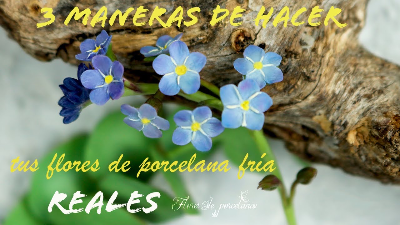 DIY│ ✿ Como hacer FLORES EN PORCELANA FRIA SIN MOLDES│Manualidades fáciles│ polymer clay