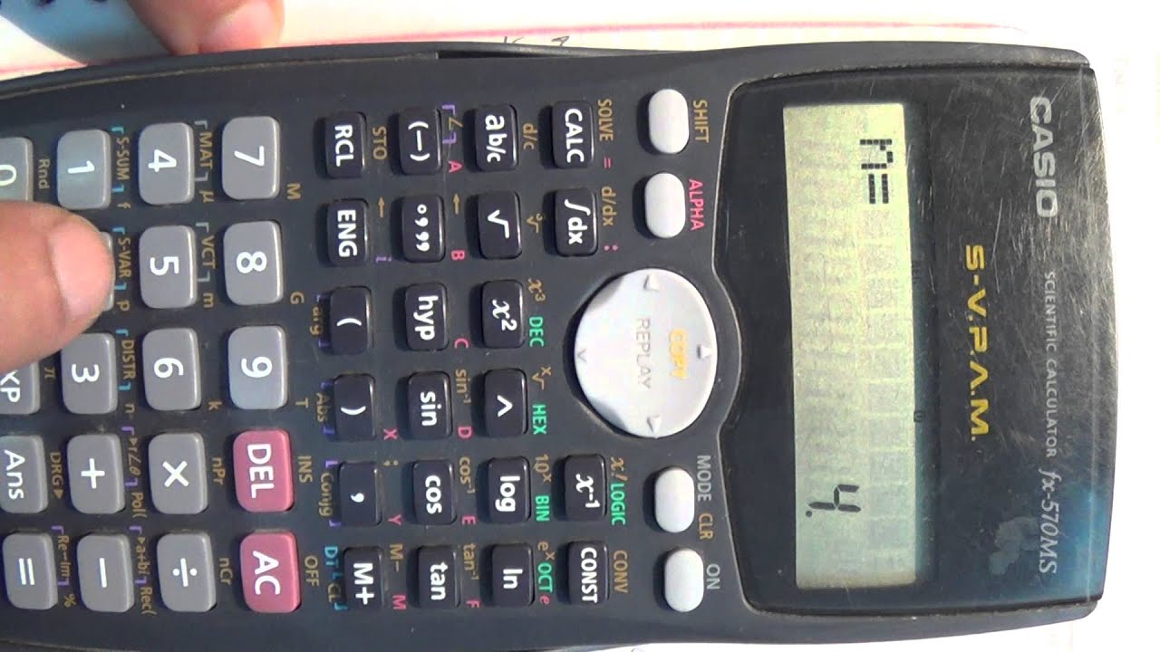 Regresión lineal. ¿Cómo utilizar una calculadora científica Casio fx-570MS?