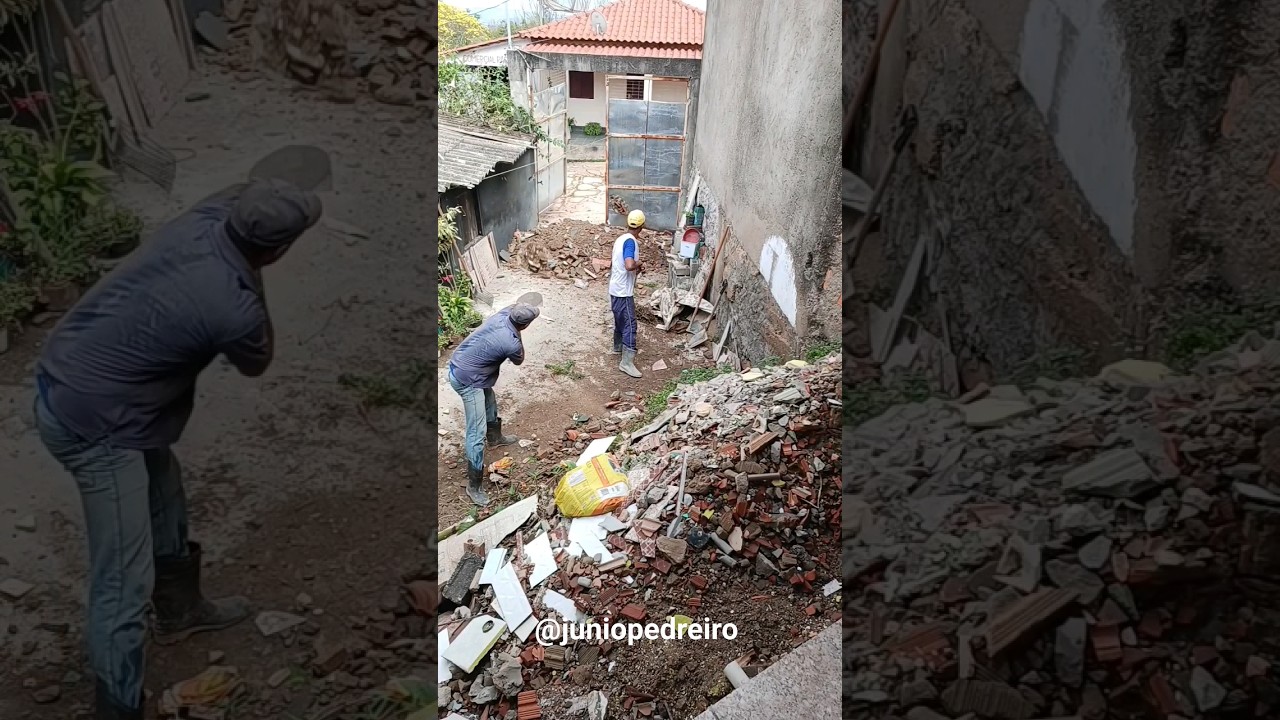 limpeza de retirada de entulho #pedreiro #constru&ccedil;ao #obra #reforma