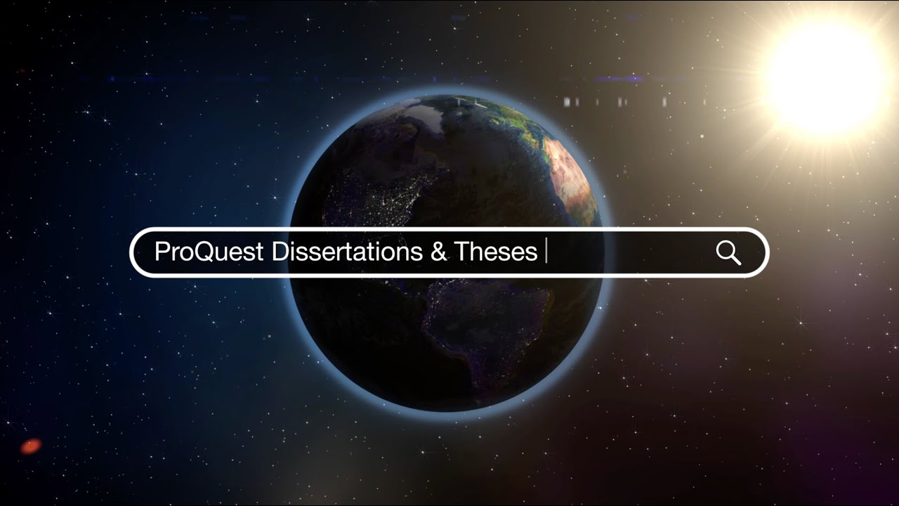 ProQuest Dissertations & Theses User Stories