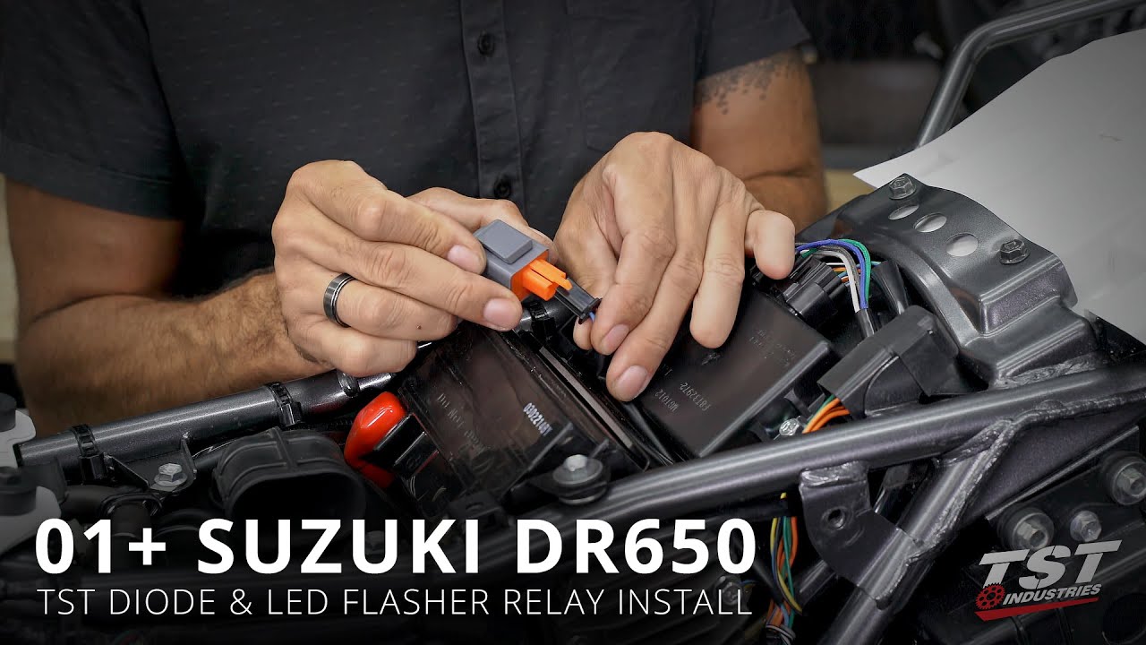 How to install a Diode & LED Flasher Relay on a 2001+ Suzuki DR650 SE/S by TST Industries