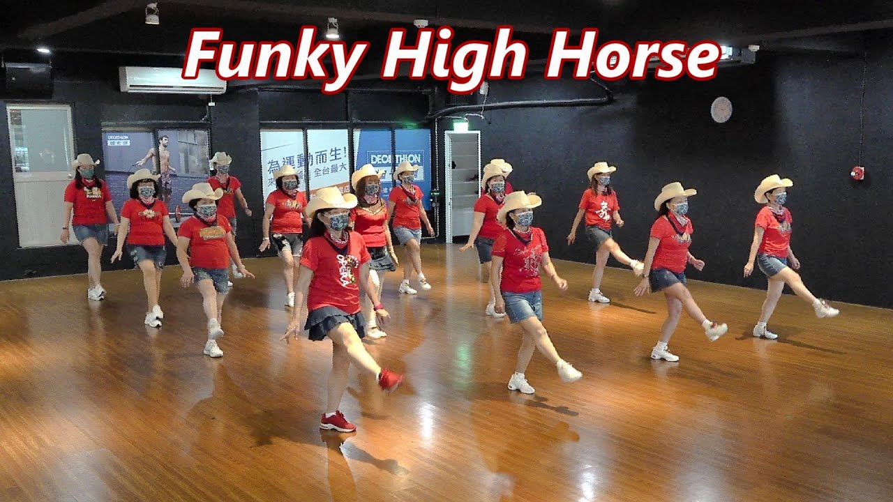 Funky High Horse│Line Dance by Trude Dalene│Demo & Walk Through║時髦的高馬│排舞│含導跳│4K