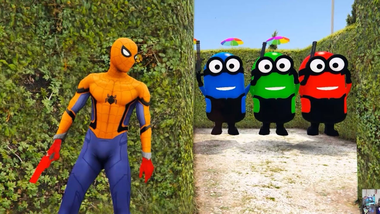 GTA 5 Funny Ragdoll Spiderman vs Blue Minion Epic Episode #11