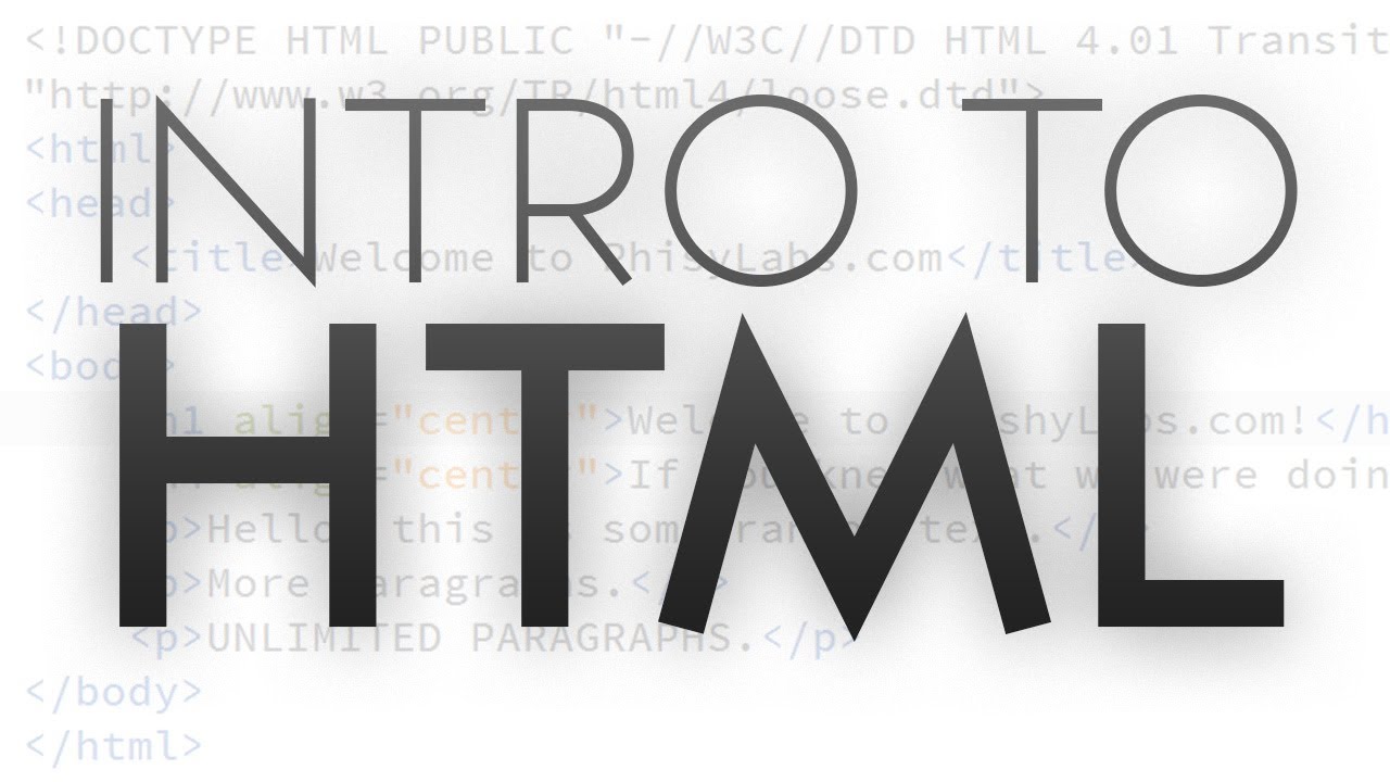 Intro to HTML | Getting Started