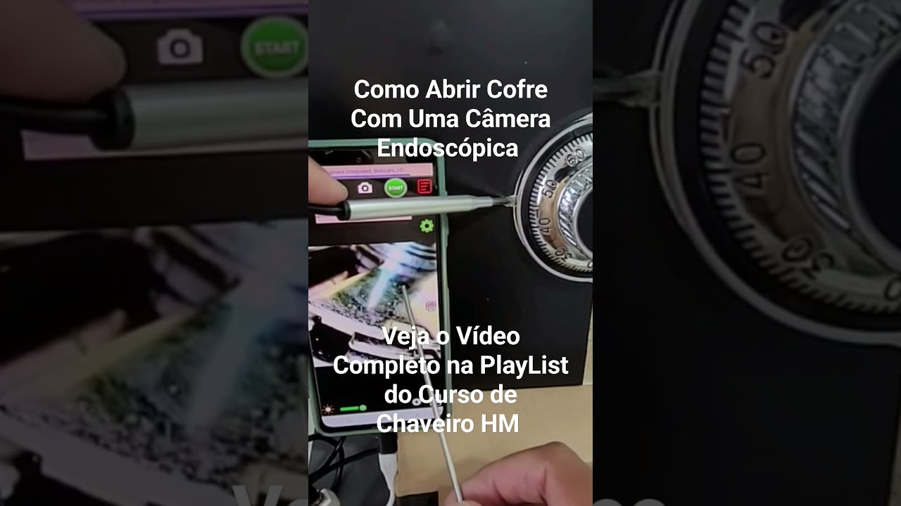 Como Abrir Cofre Com Uma C&acirc;mera Endosc&oacute;pica #short #cofre #abertura #chaveiro #locksmith