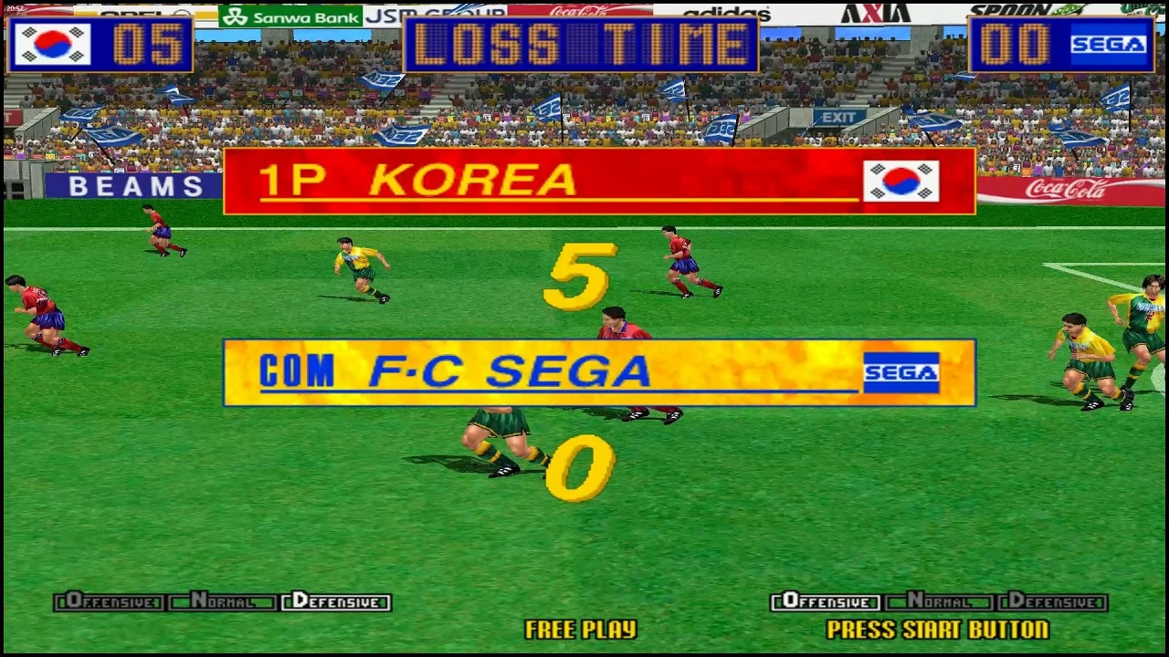 Virtua Striker 2 ver. '97 - KOREA Playthrough - Arcade Mode