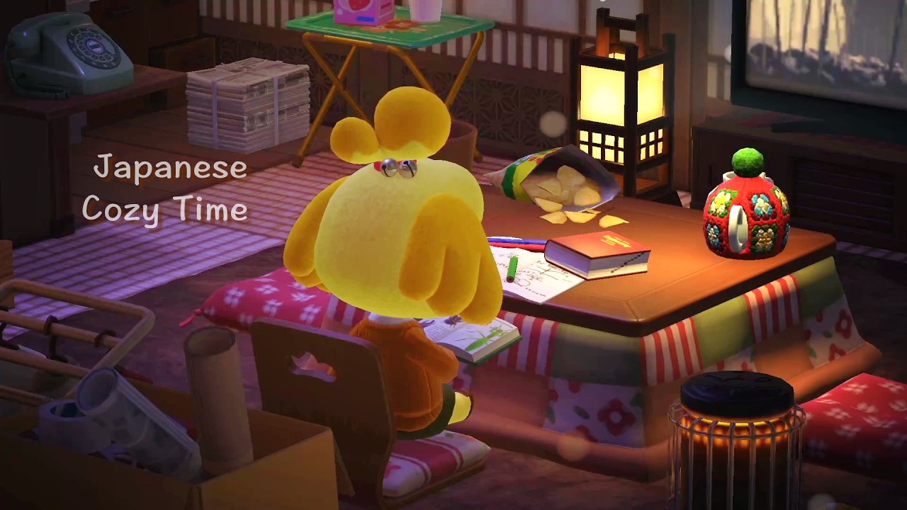 【ACNH BGM】🍵 Cozy Time with Isabelle｜Lo-fi Piano & Fireplace Ambience｜Study • Work • Relax