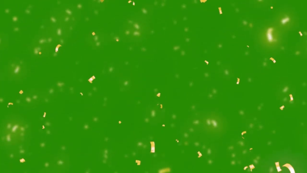 Gold Confetti Green Screen Video || Celebration Green Screen Video @satishdesigngraphy