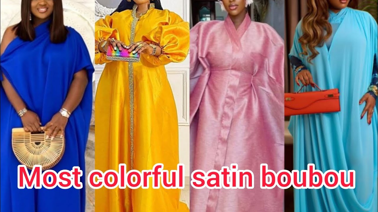 Most colorful satin boubou gown styles | African bubu kaftan dress designs | Kaftan Abaya styles