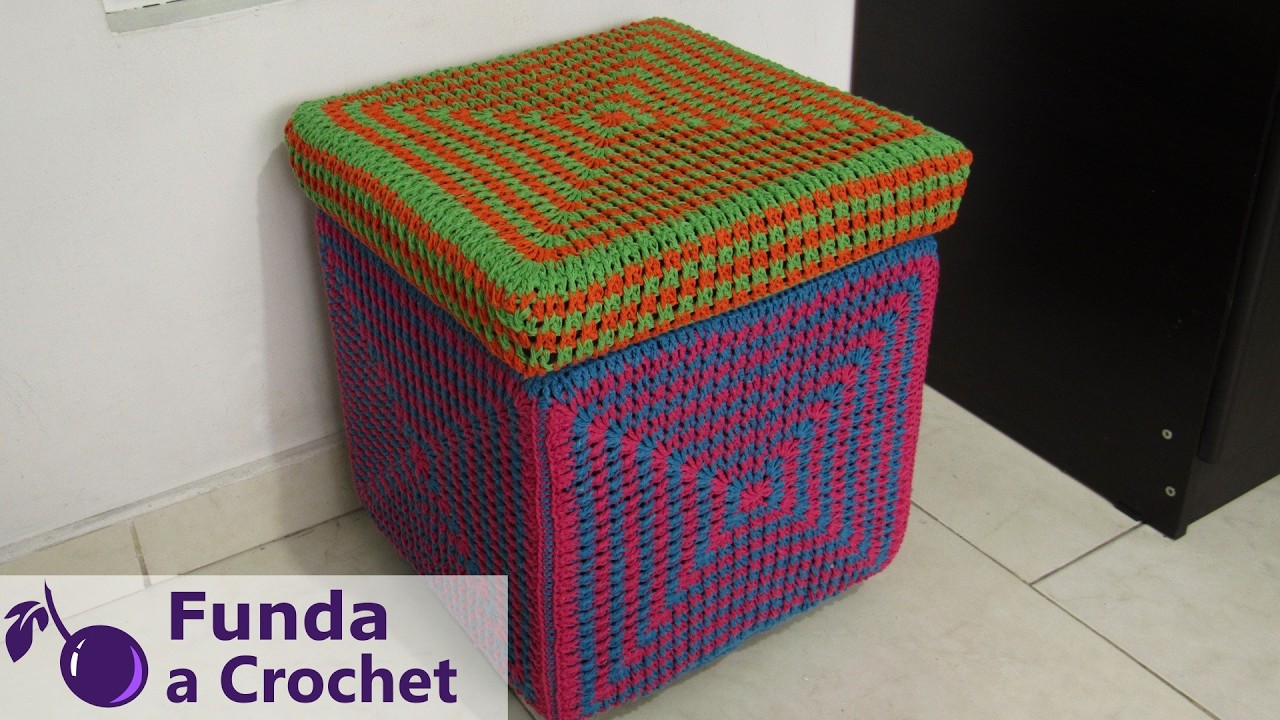 🪑FUNDA para PUFF a CROCHET para Renovar tu Hogar | Personaliza tu Mueble TUTORIAL paso a paso