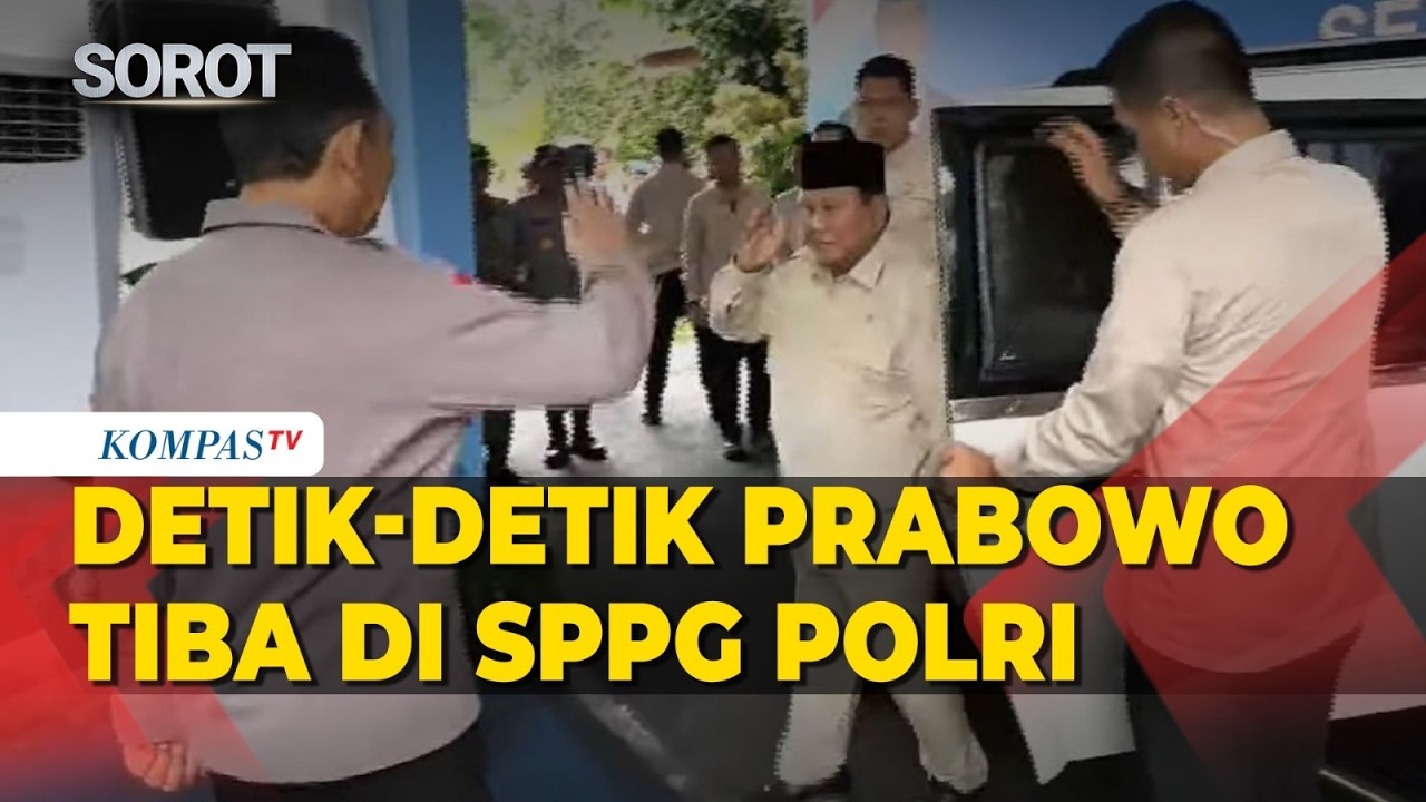 Detik-Detik Prabowo Tiba di SPPG Polri Palmerah Jakbar, Disambut Kapolri