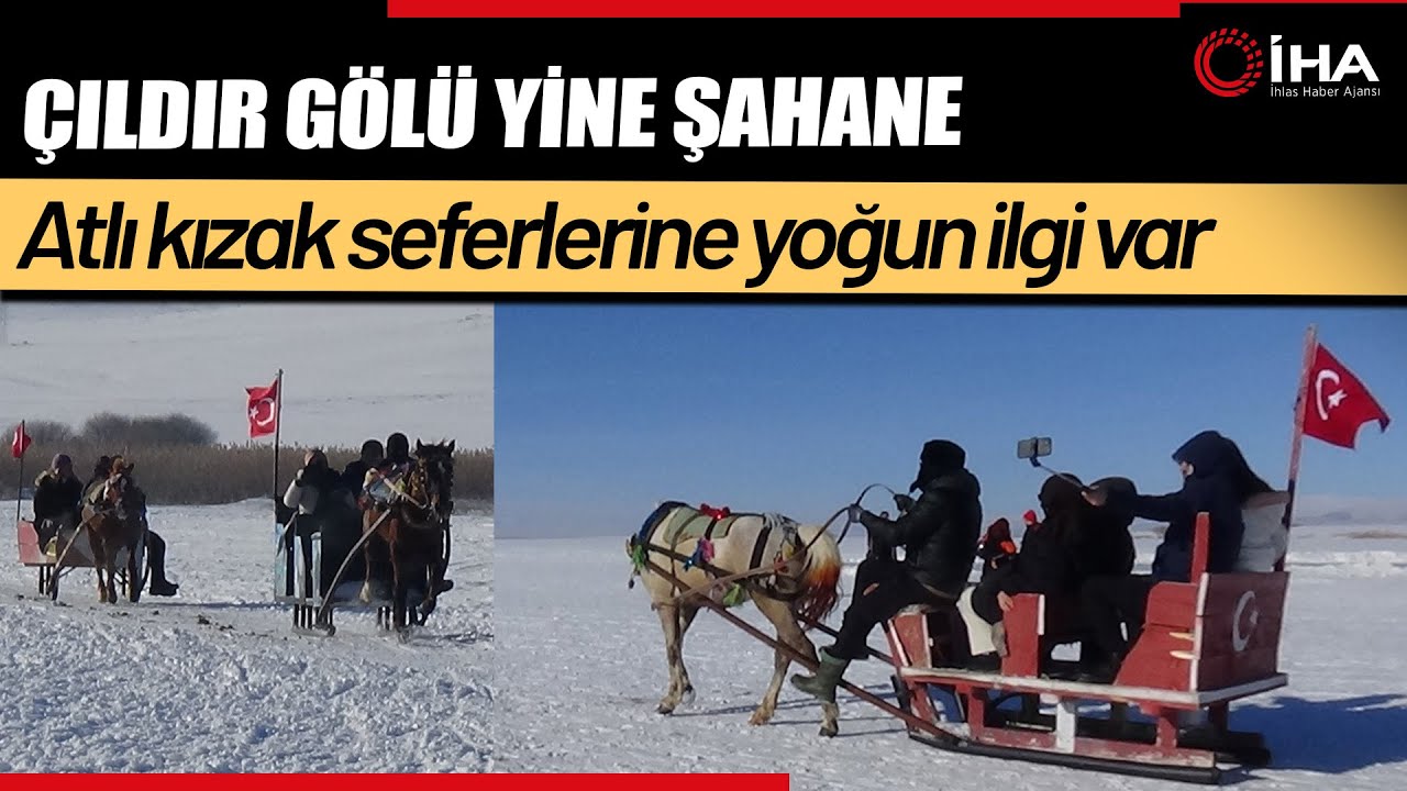 Kars'ta Atlar Buz Üzerinde Dörtnala