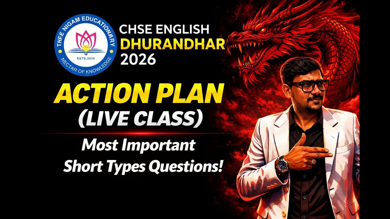 🔴 CHSE English DHURANDHAR 2026 | Action Plan (LIVE) | Most Important Short Questions | Jitendra Sir