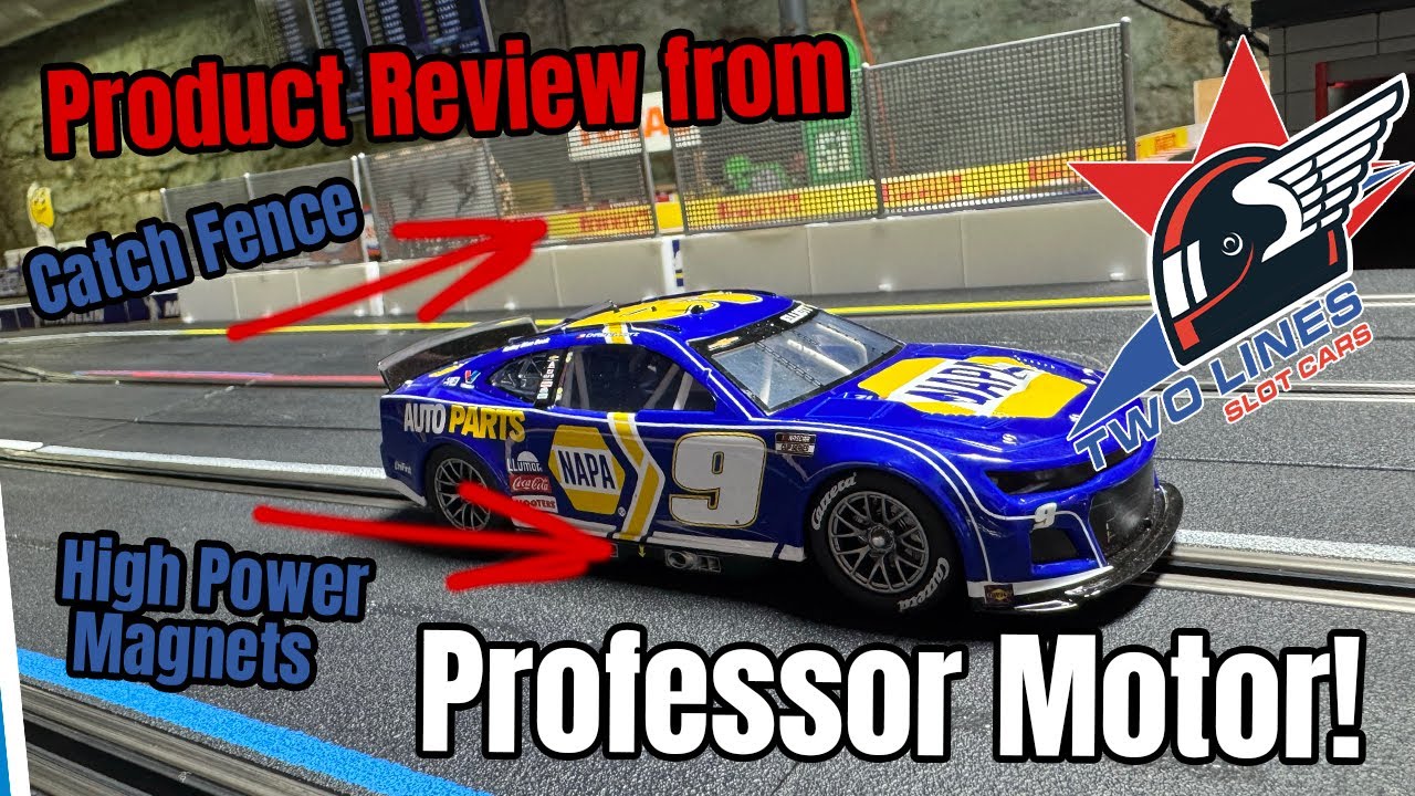 Reviewing New Carrera High Power Magnets and Slot Car Track Catch Fence from Professor Motor!