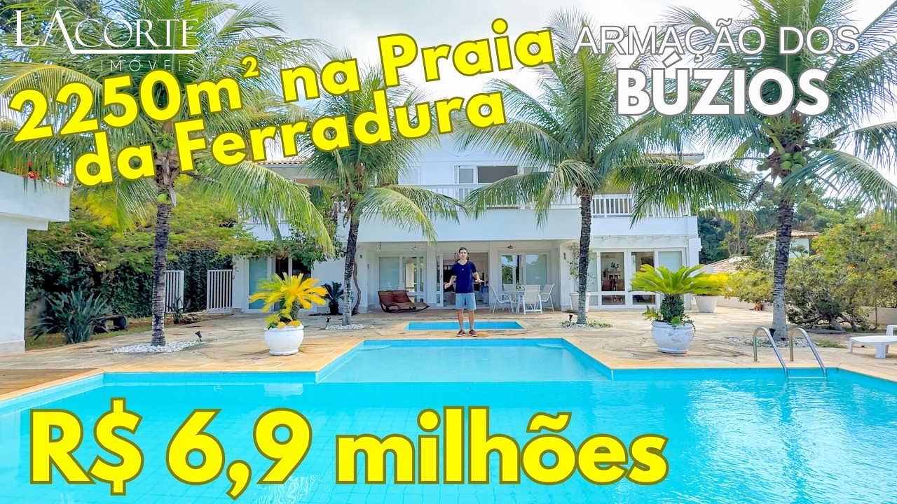 Búzios: MANSÃO ENCANTADORA na Ferradura a 300m da PRAIA, área de lazer APAIXONANTE, SALÃO DE JOGOS!!