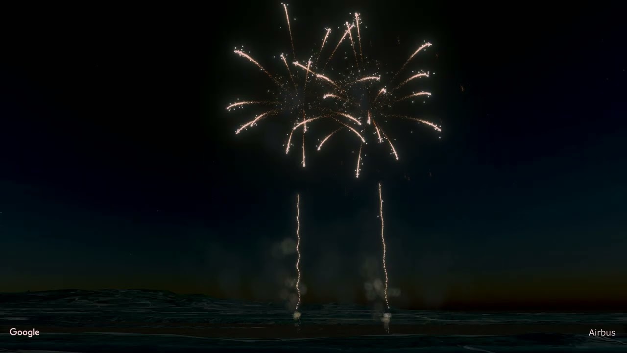 FWsim realistic fireworks show - Operation Pyrite [4K-60FPS]