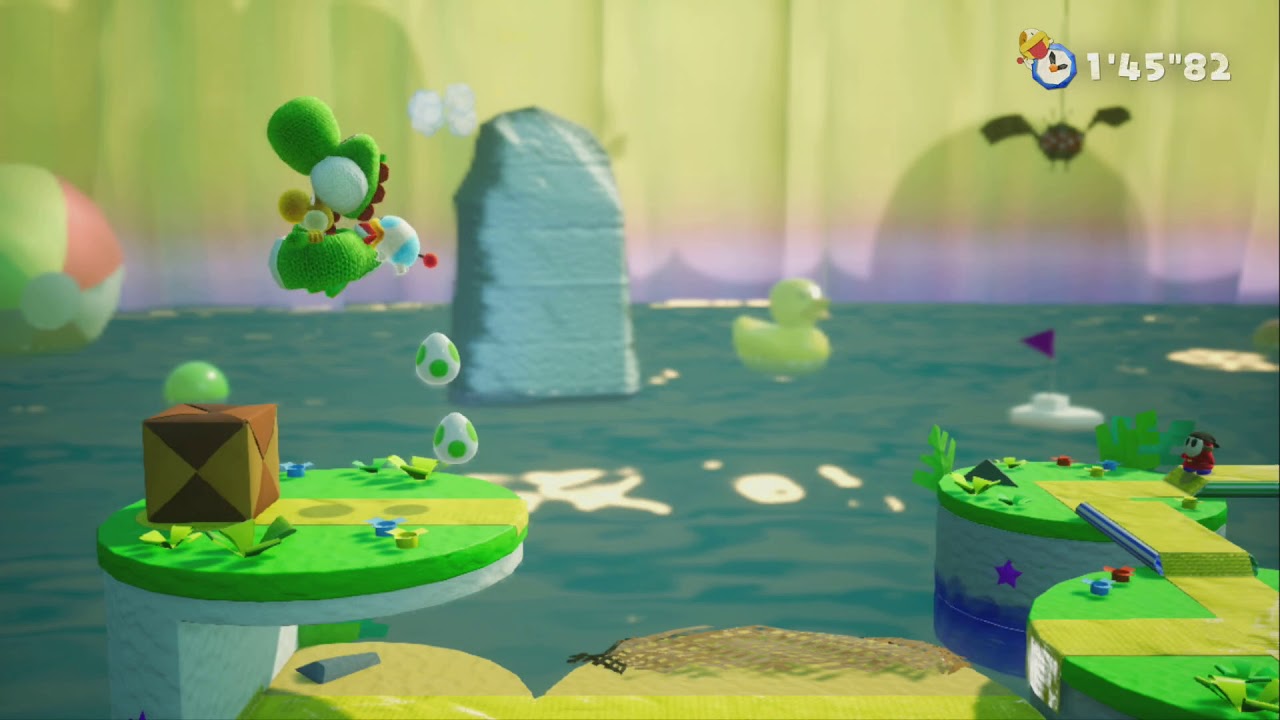 Find Poochy Pups ~ Bombs Away on Pirate Island ~ Chilly-Hot Isles - Yoshi's Crafted World 1br