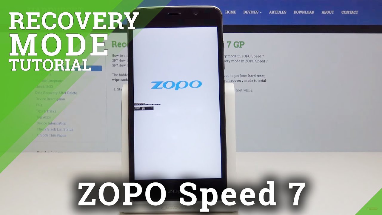 HARD RESET ZOPO Speed 7 - Recovery Mode / Factory Reset