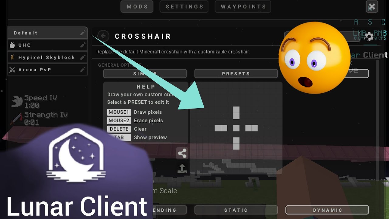 Lunar Client Crosshair Update! How To Design a Custom Crosshair
