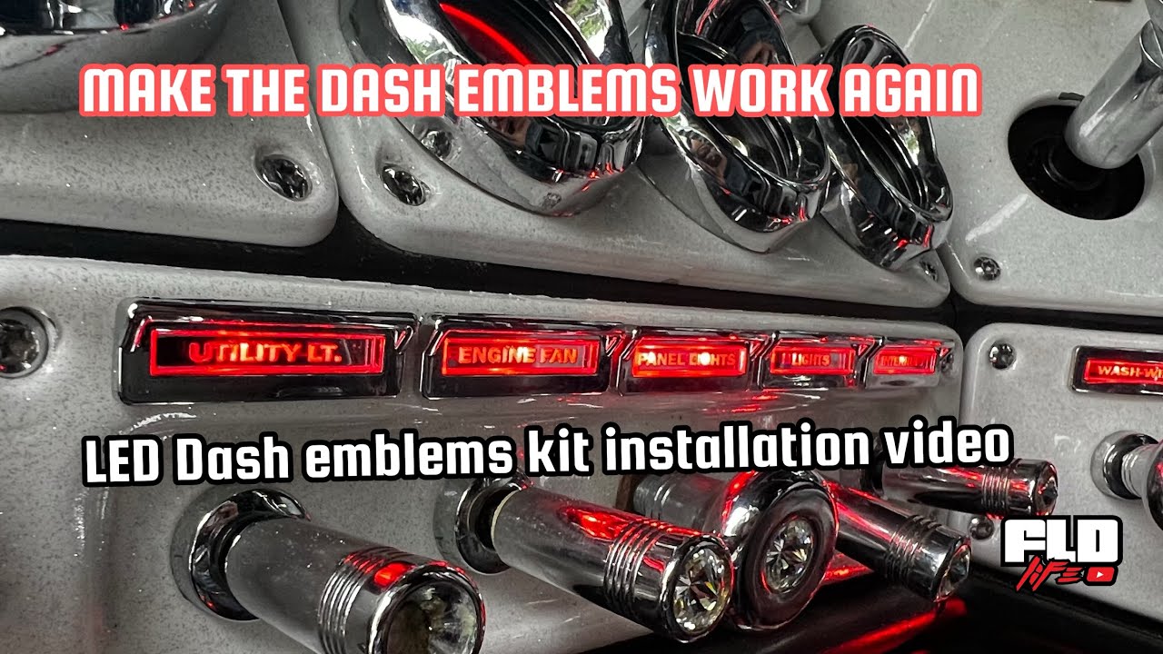 HOW TO INSTALL LED DASH EMBLEMS FREIGHTLINER CLASSIC AND FLD120
