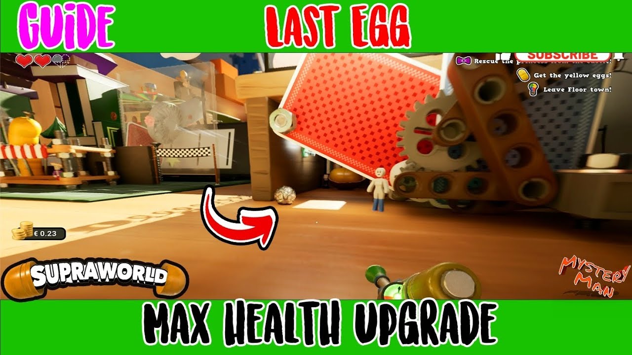 Supraworld Get the yellow eggs | Max Health Upgrade | Card gate move puzzle in Floortown