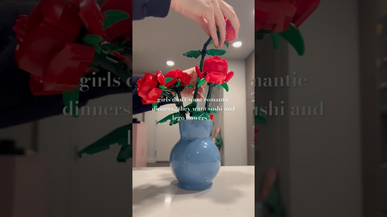 valentine&rsquo;s day for the hobby lovers! lego flowers are such a fun date night idea