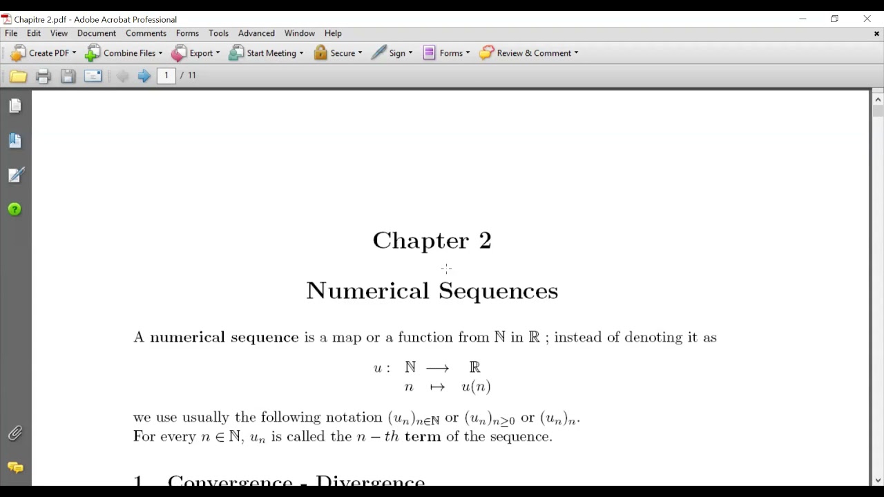 Chapter 2 (Numerical sequence) part1(cours)