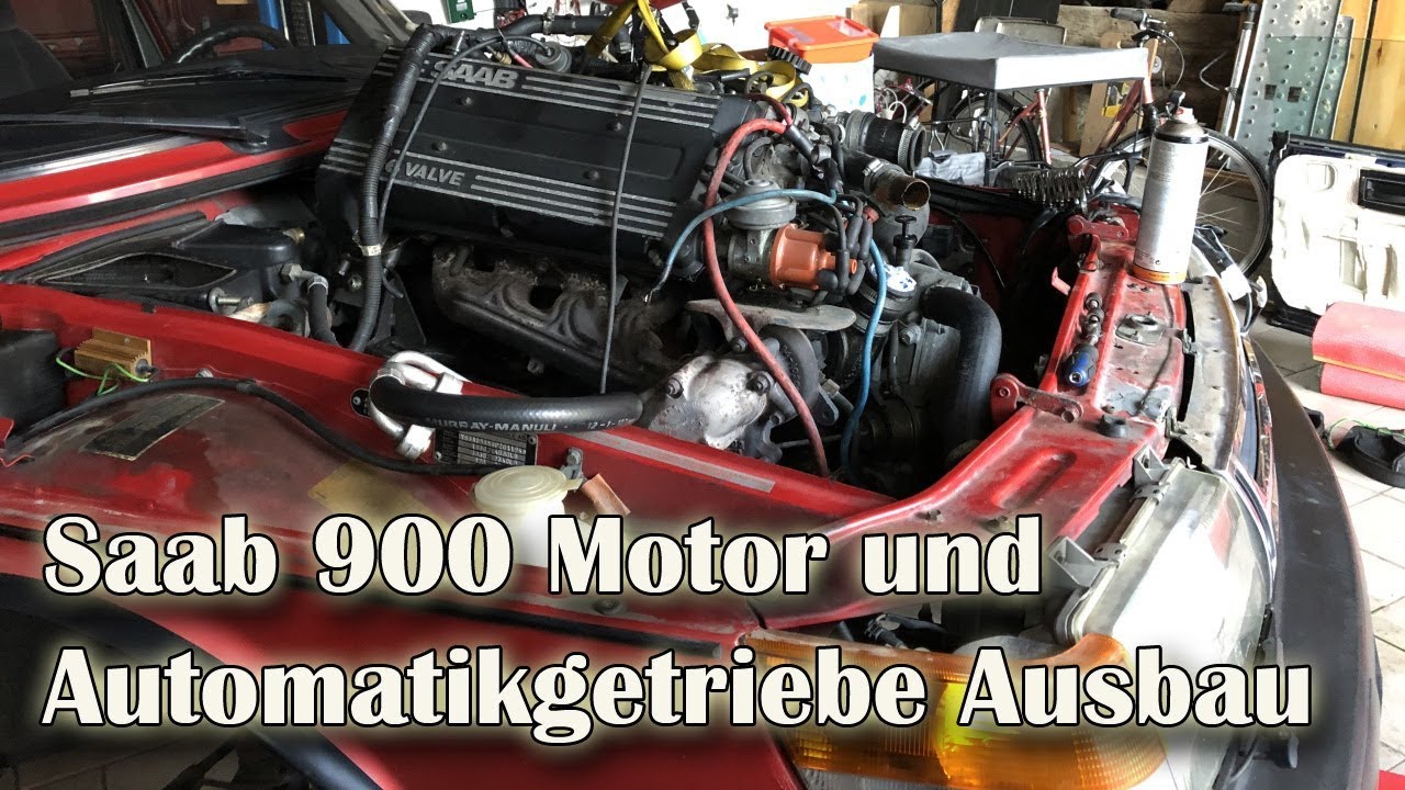 Saab 900 Motor und Getriebe Ausbau Automatikgetriebe