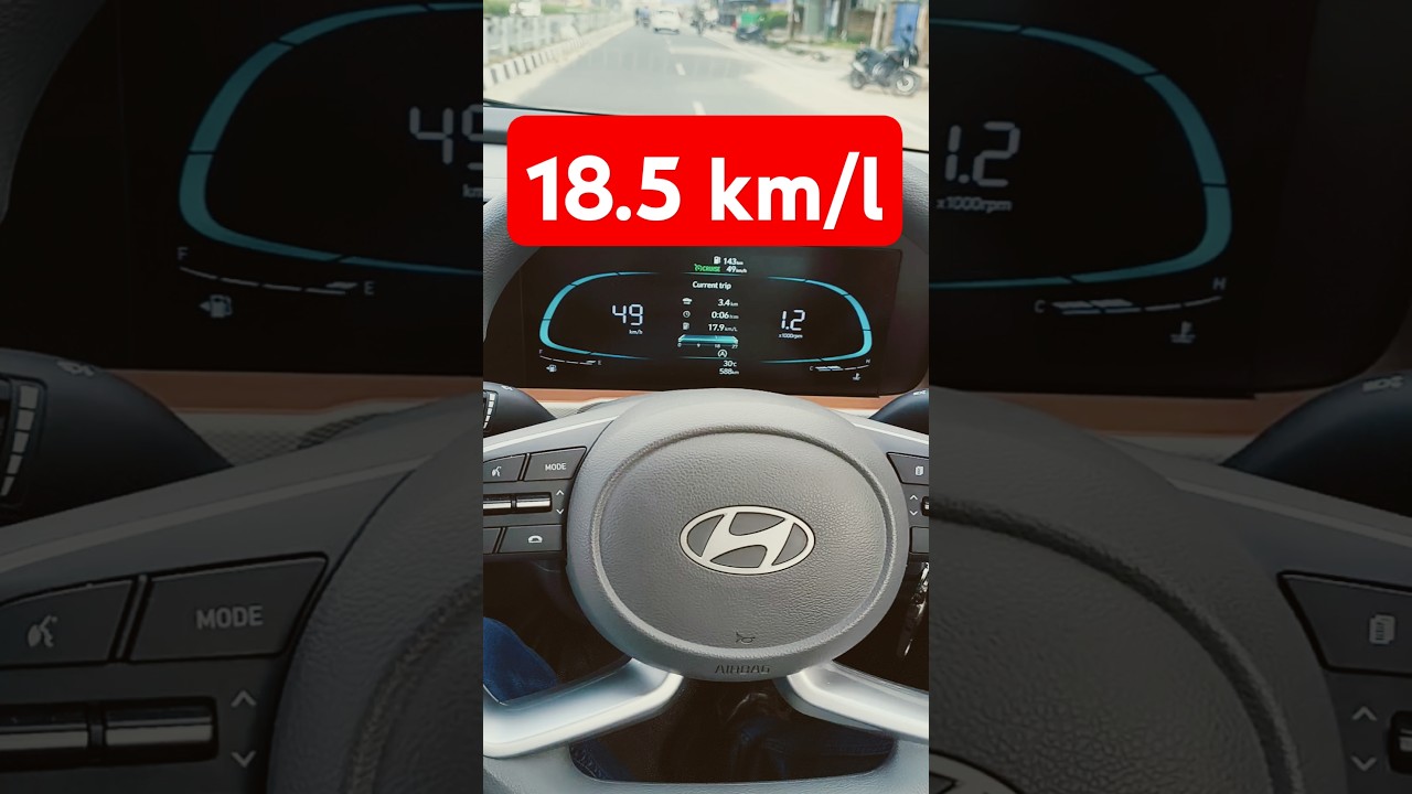 Creta 2024 petrol E city mileage test 18.5km/l   
