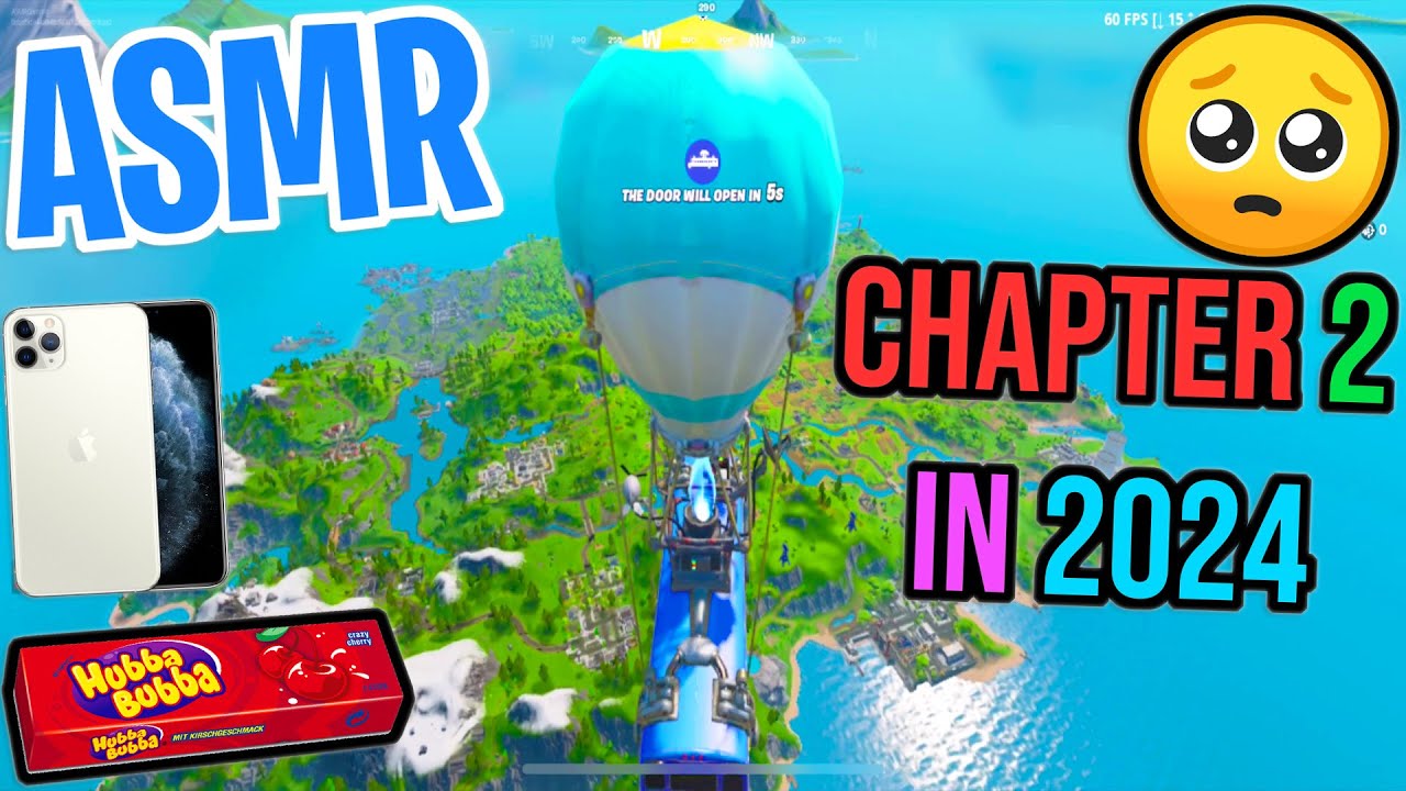 ASMR Gaming 🥺 Fortnite Chapter 2 in 2024 iPhone Relax Gum Chewing 🎮🎧 Controller Sounds + Whispers 💤