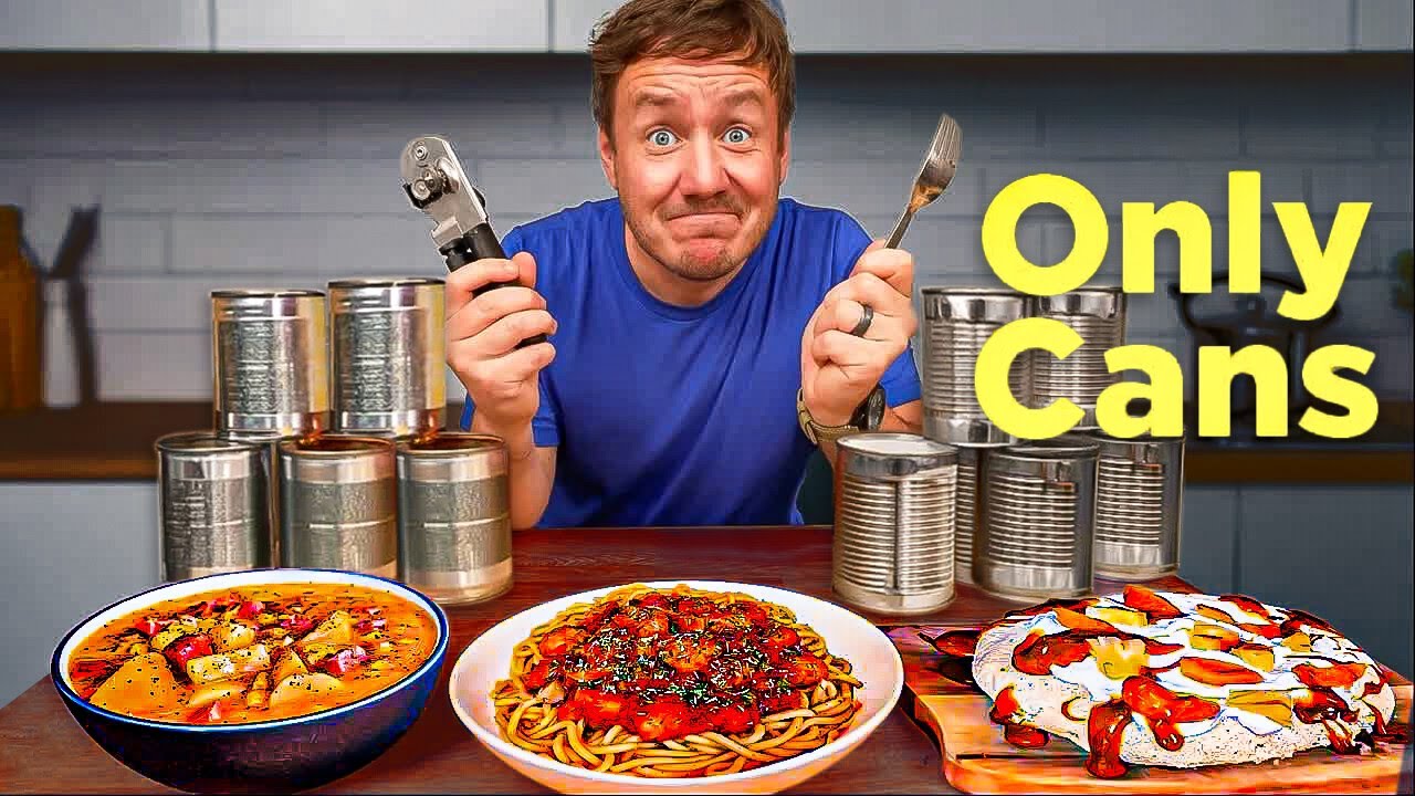 A Full Course Meal Using ONLY Canned Food – You Won’t Believe It! 🍽️