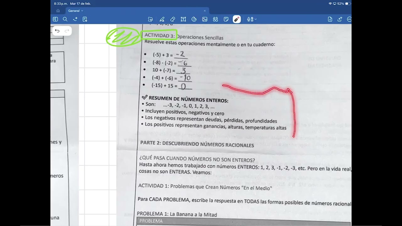 Enteros e introducción racionales