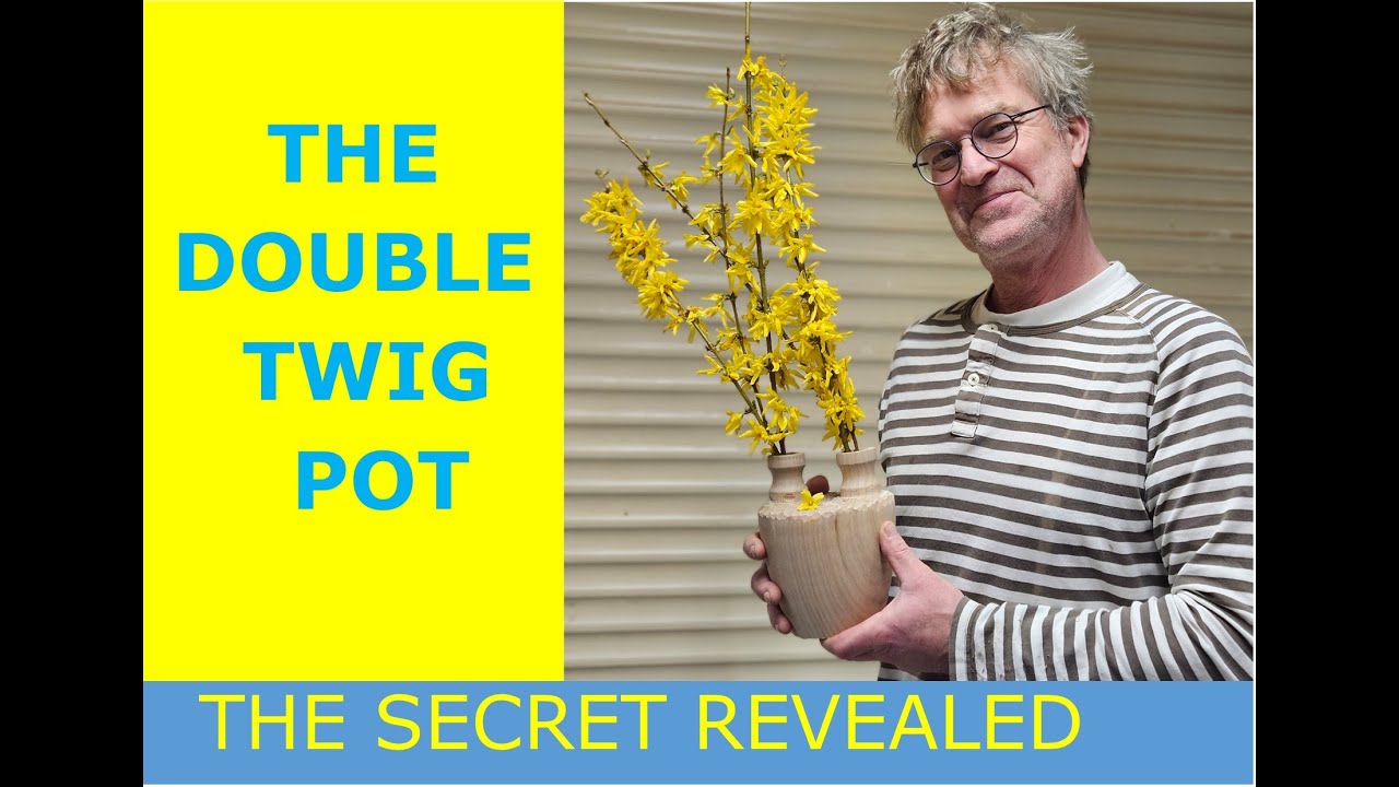 How to make a twig pot with 2(!) nozzles? Woodturning a twig pot...
