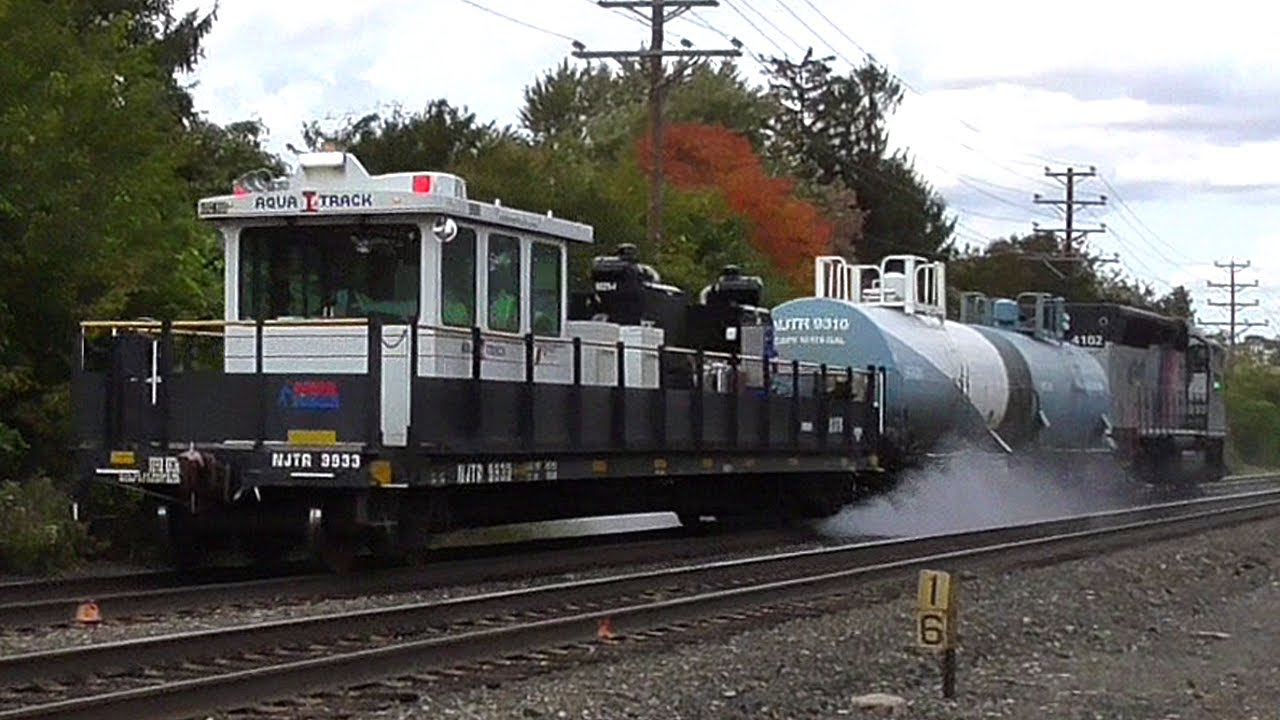 The NJ Transit AquaTrack Train With Horn Action