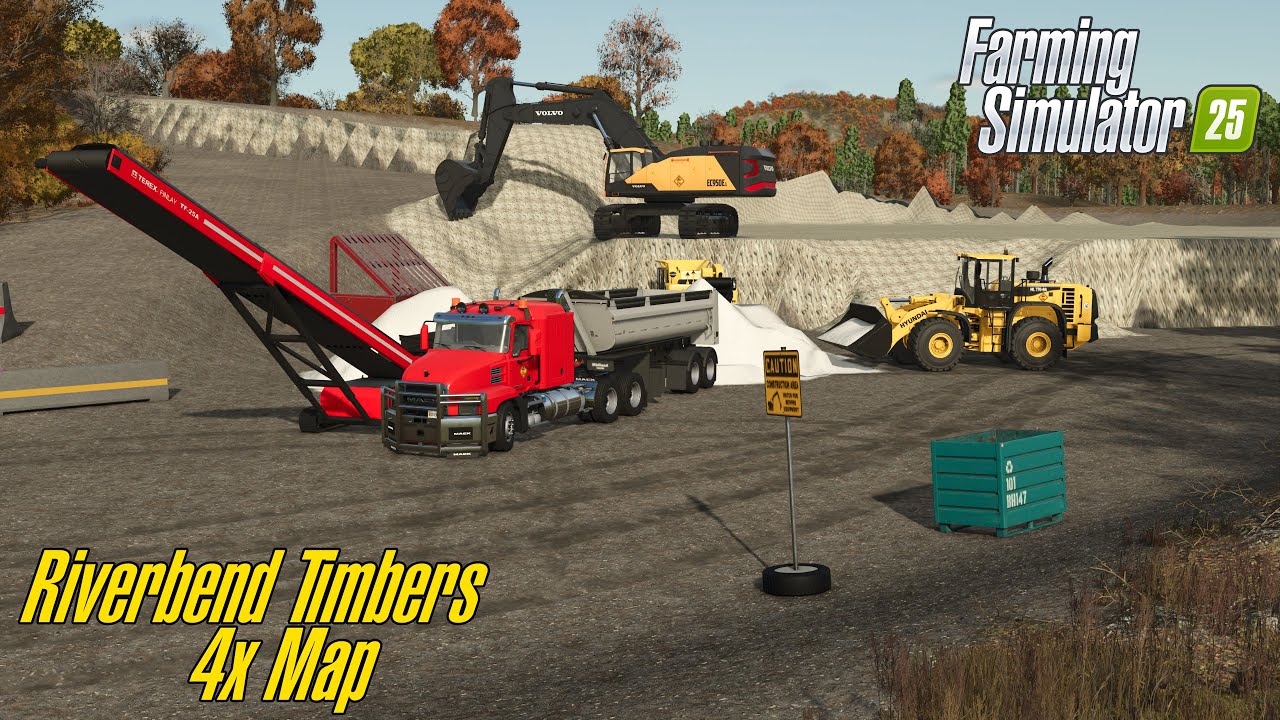 FS25 🚧 Riverbend Timbers 4x BETA Map 👷‍♂️ Episode 3 - Work at limestone mine 🚧 Farming Simulator 25