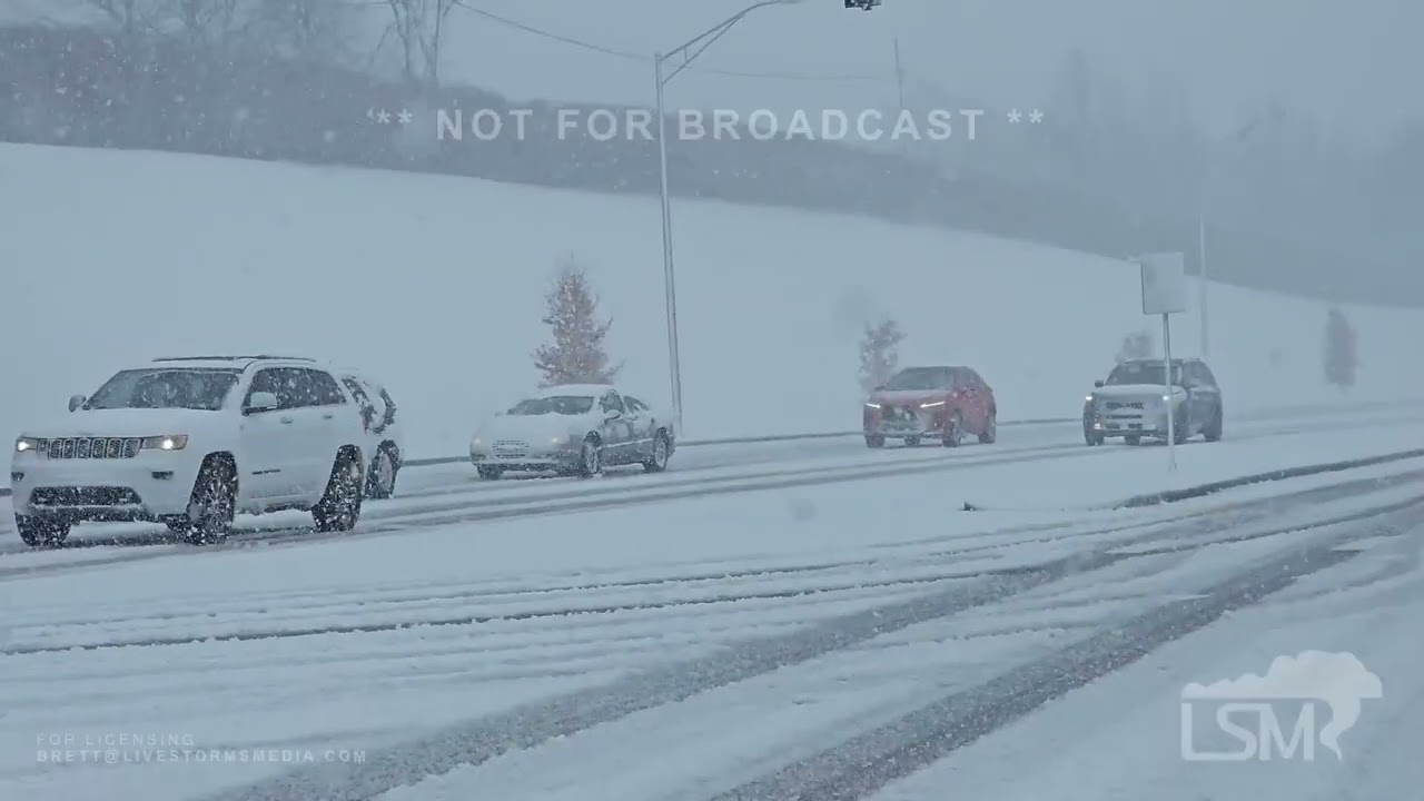 02-16-2025 Lexington, KY - Heavy snow after KY Flood low visibility