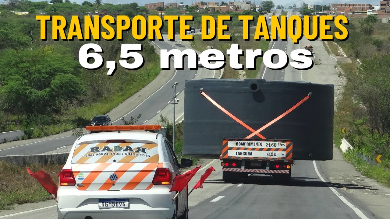 Transporte de Tanques de Lodo — 6,5m de Largura | RN até AL