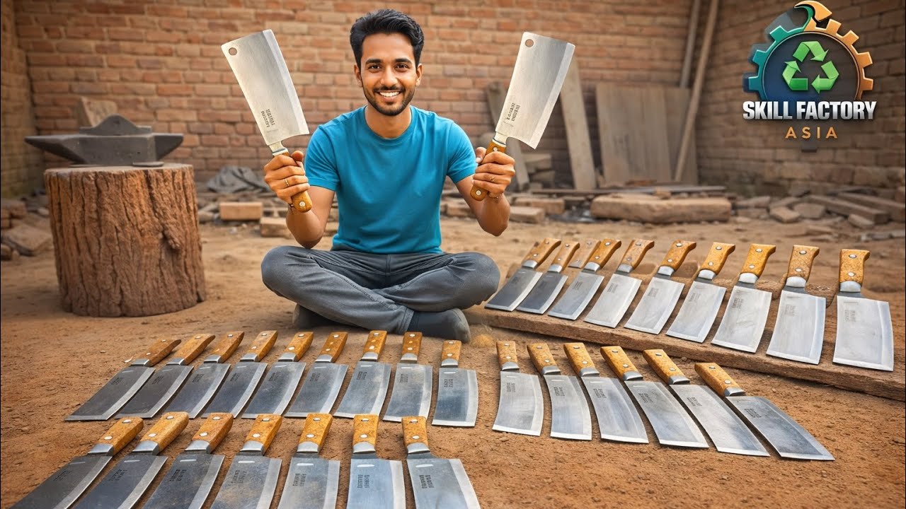 Process of Mass Producing High Quality Butcher Meat Cleaver Knife | Old Factory Manufacturing