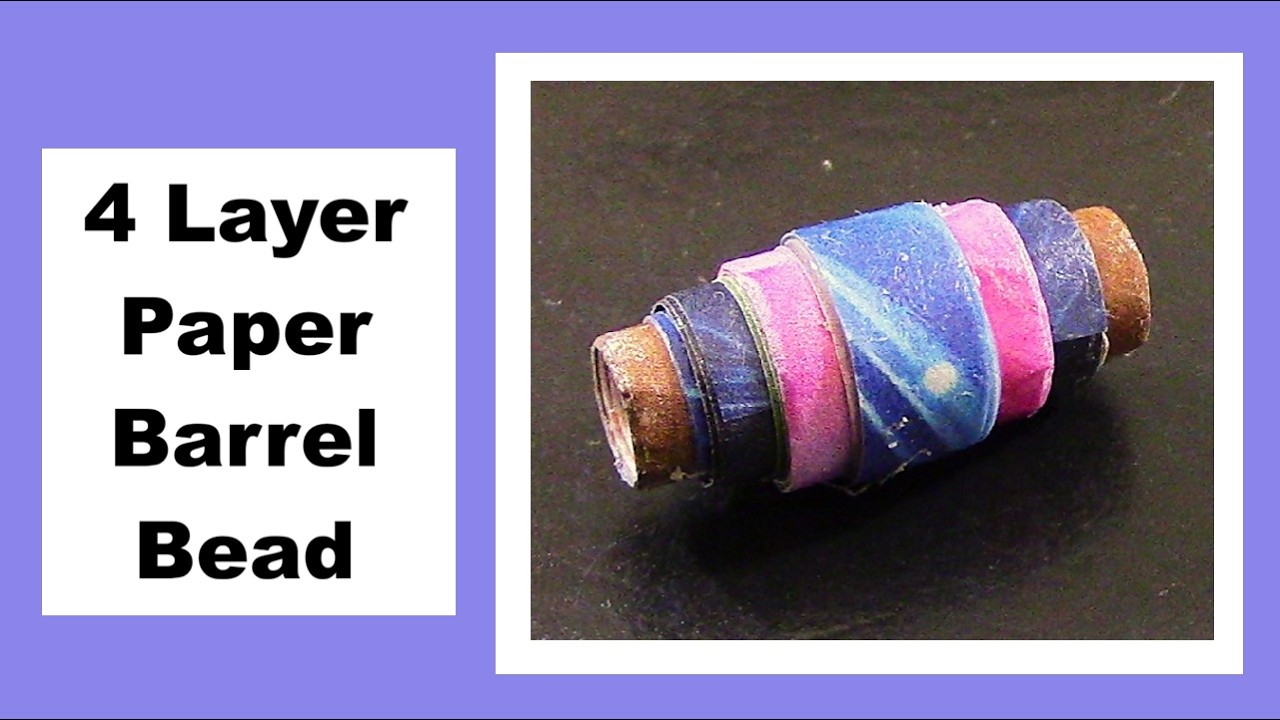 4 Layer Barrel Paper Bead Using Magazine Pages