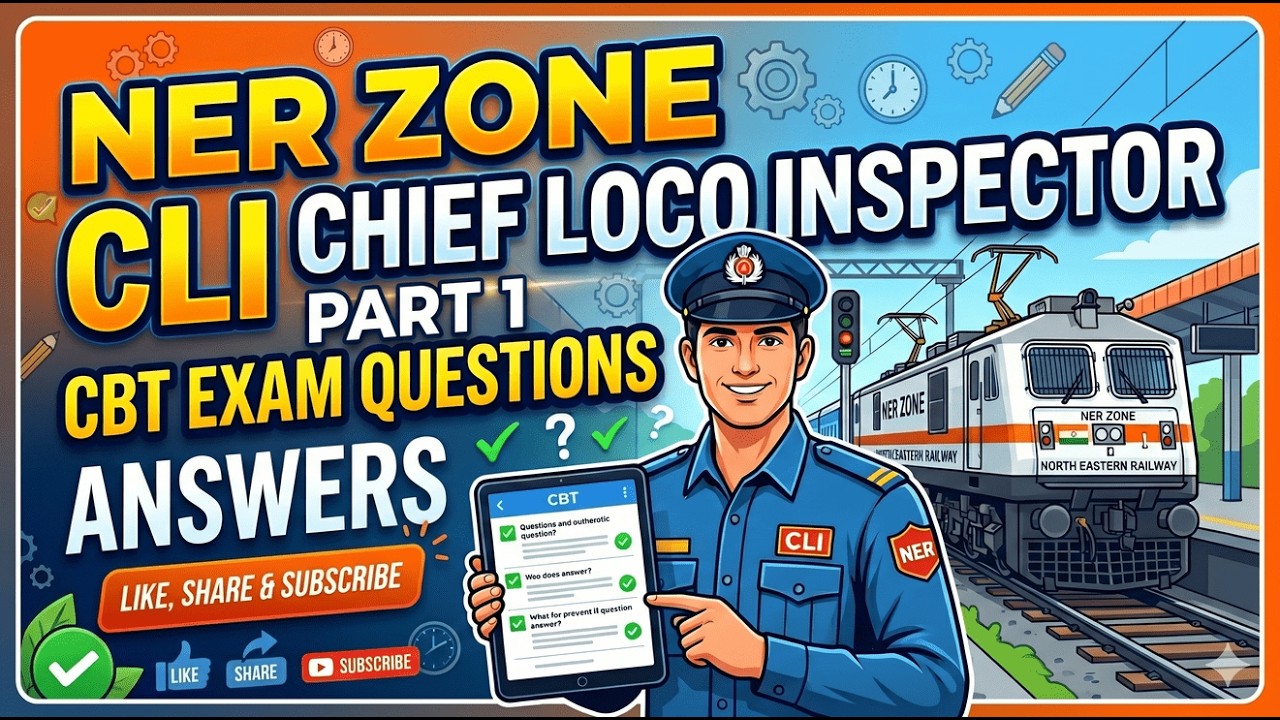 NER Zone CLI (Chief Loco Inspector) CBT Exam Questions & Answers | Part 1