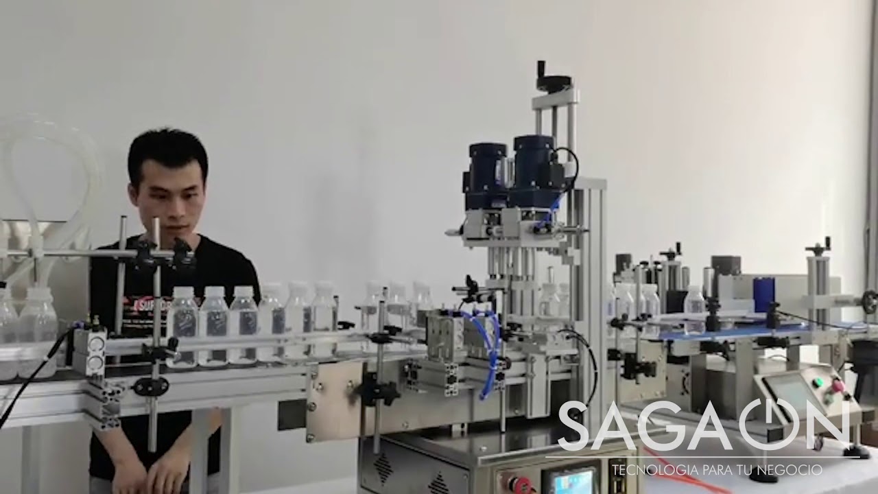 Automatizacion de llenado sellado y etiquetado de botellas