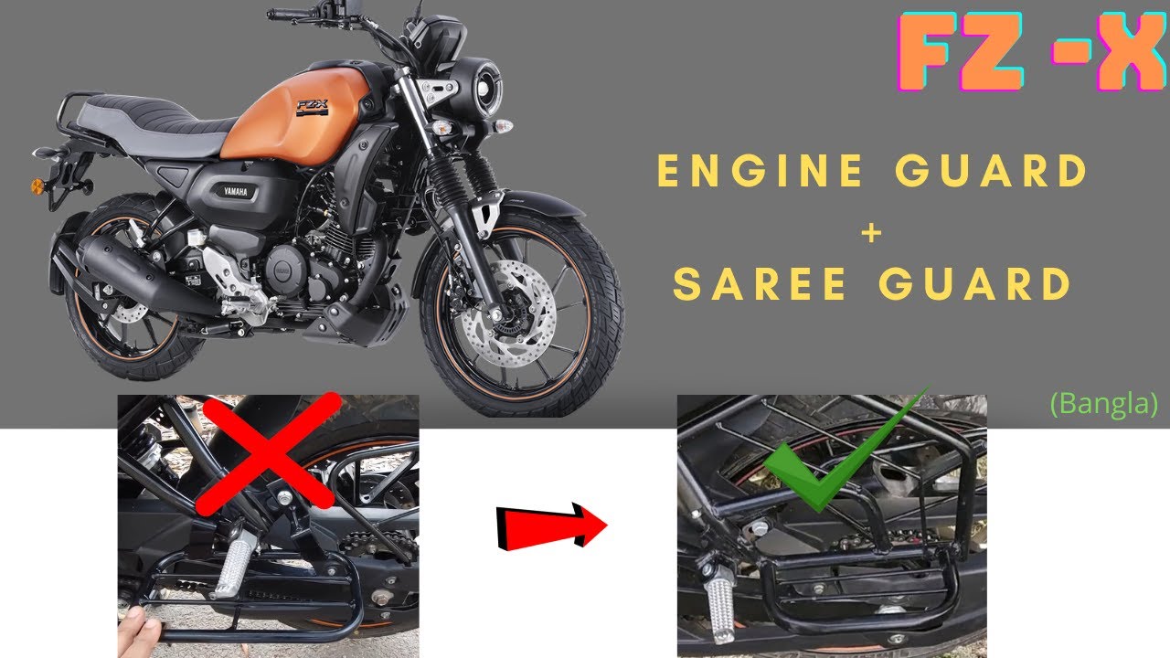 Yamaha FZ-X Engine guard & saree guard