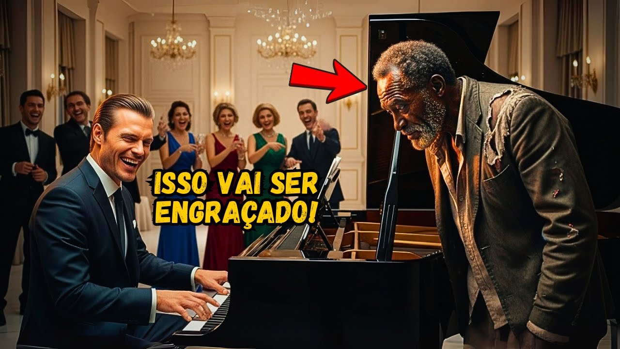 “POSSO TOCAR POR UM PRATO DE COMIDA?” — ELES ZOMBARAM… SEM SABER QUE ELE É UM GÊNIO DO PIANO
