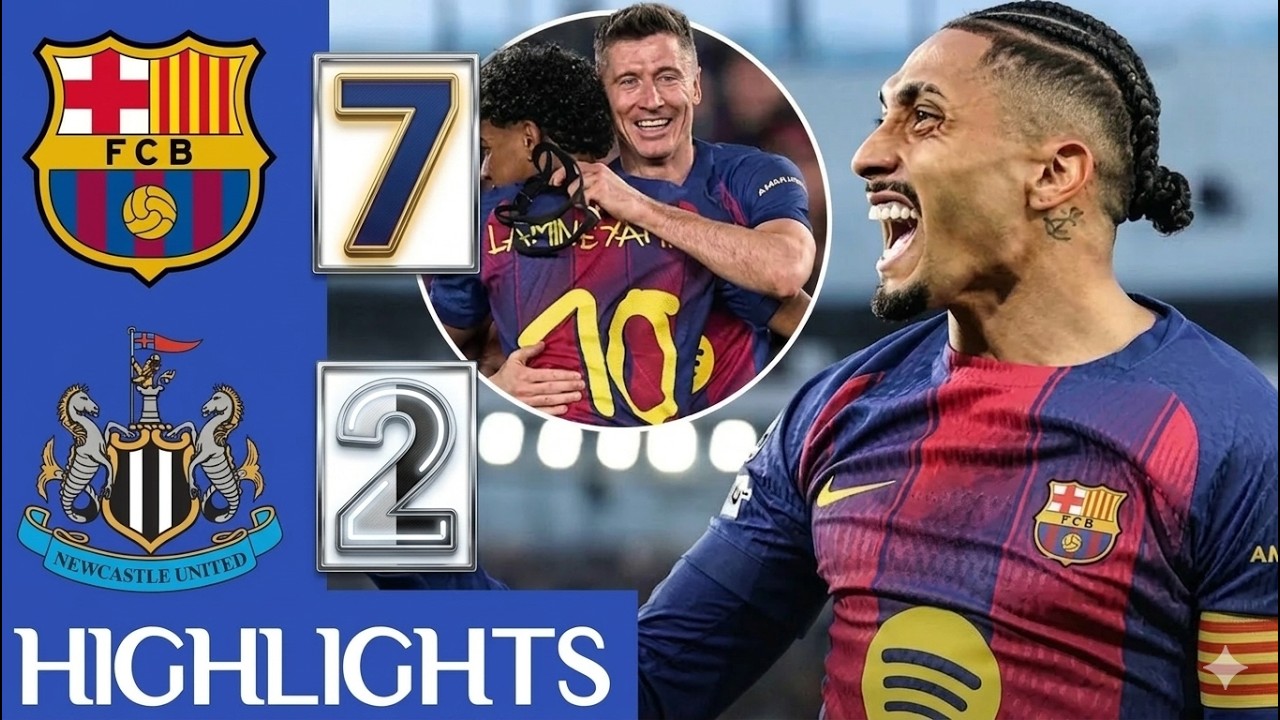 Barcelone - Newcastle 7 - 2 all Goal Ligue des Champions 2026
